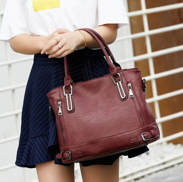 Bolsa Feminina Grande em Couro Genuino - Silvia Herraz