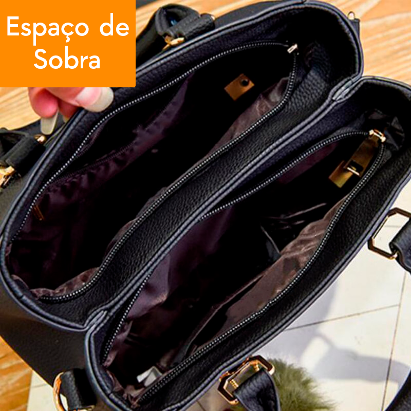 Bolsa Feminina em Couro Genuino - Desirée Luxo + Brinde Exclusivo