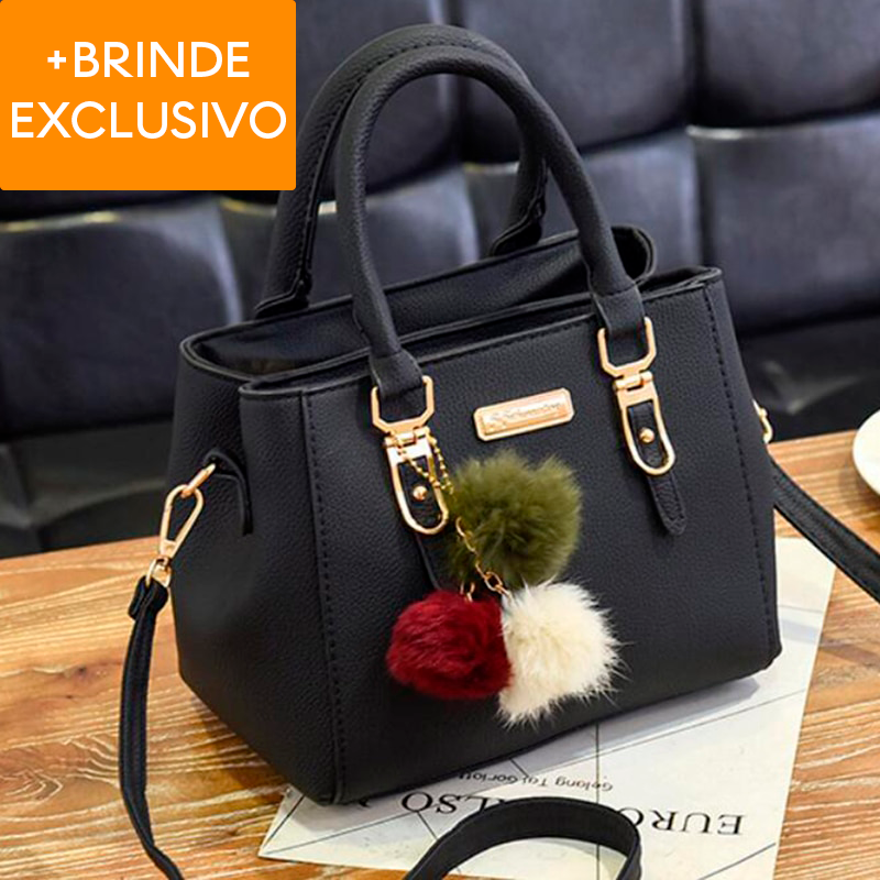 Bolsa Feminina em Couro Genuino - Desirée Luxo + Brinde Exclusivo