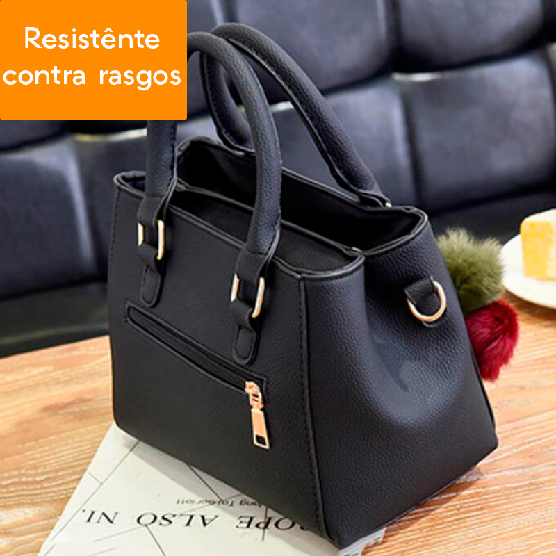Bolsa Feminina em Couro Genuino - Desirée Luxo + Brinde Exclusivo