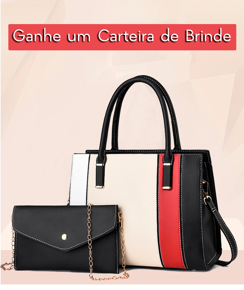 Bolsa Feminina em Couro + Carteira de Brinde - Antonella PureLuxo