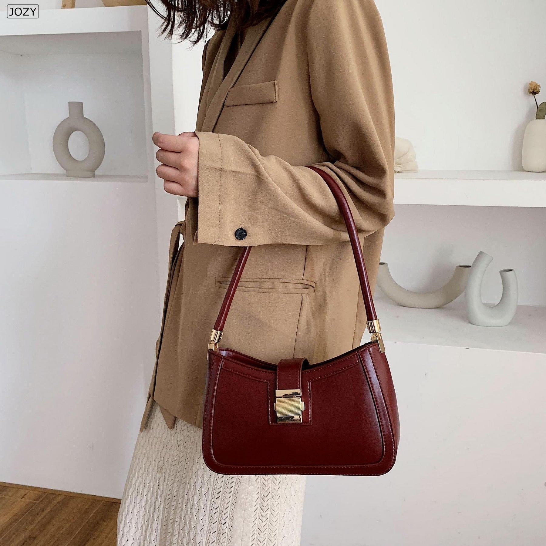 Bolsa de Ombro Feminina Pequena em Couro - Giogine Premium