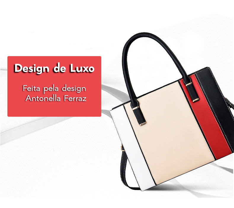 Bolsa Feminina em Couro + Carteira de Brinde - Antonella PureLuxo
