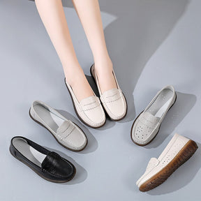 Mocassim Feminino em Couro Genuino - Ayala Premium