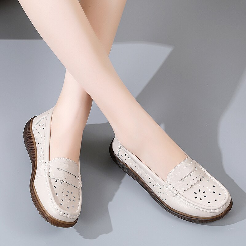 Mocassim Feminino em Couro Genuino - Ayala Premium