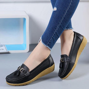 Sapatilha Feminina Mocassim em Couro Genuino - Beauty Confort