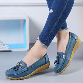Sapatilha Feminina Mocassim em Couro Genuino - Beauty Confort