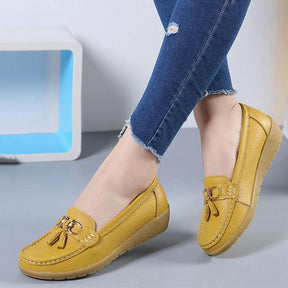 Sapatilha Feminina Mocassim em Couro Genuino - Beauty Confort