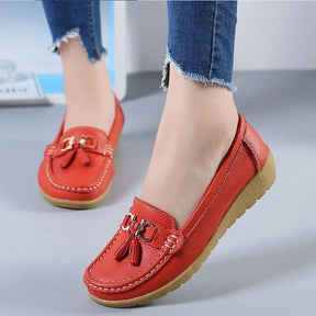 Sapatilha Feminina Mocassim em Couro Genuino - Beauty Confort