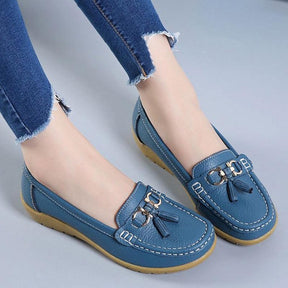 Sapatilha Feminina Mocassim em Couro Genuino - Beauty Confort