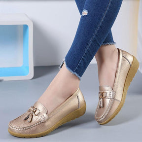 Sapatilha Feminina Mocassim em Couro Genuino - Beauty Confort