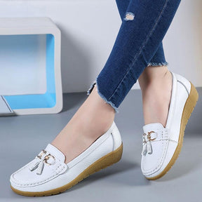 Sapatilha Feminina Mocassim em Couro Genuino - Beauty Confort