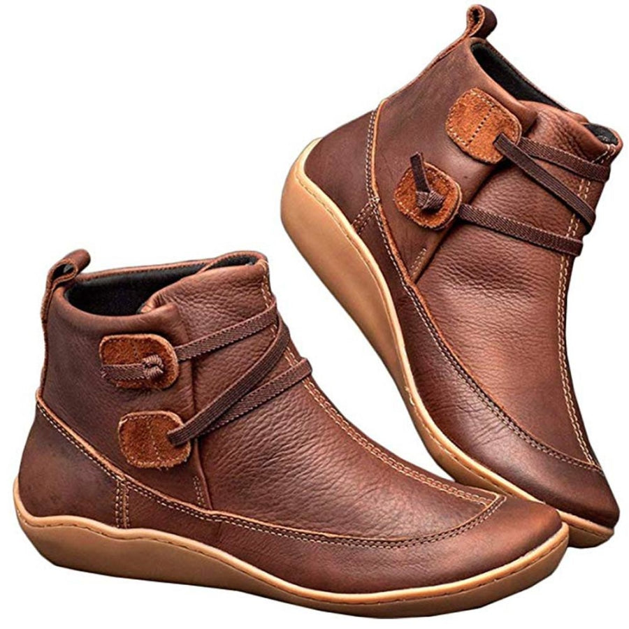 Bota Feminina Cano Curto em Couro Genuino - Amy Victoria