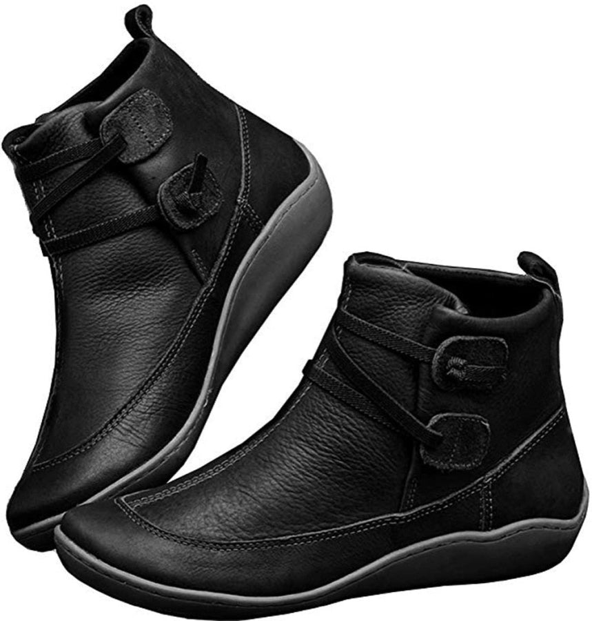Bota Feminina Cano Curto em Couro Genuino - Amy Victoria