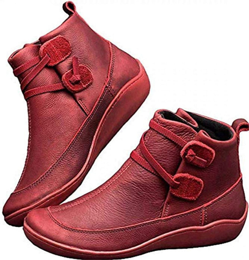 Bota Feminina Cano Curto em Couro Genuino - Amy Victoria